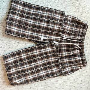 John Galliano Brown Plaid Trousers